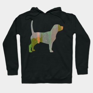 Watercolor Green Beagle Dog Hoodie